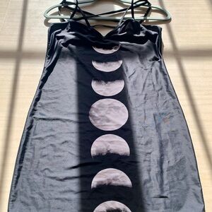 Black Moon Phase Slip Dress